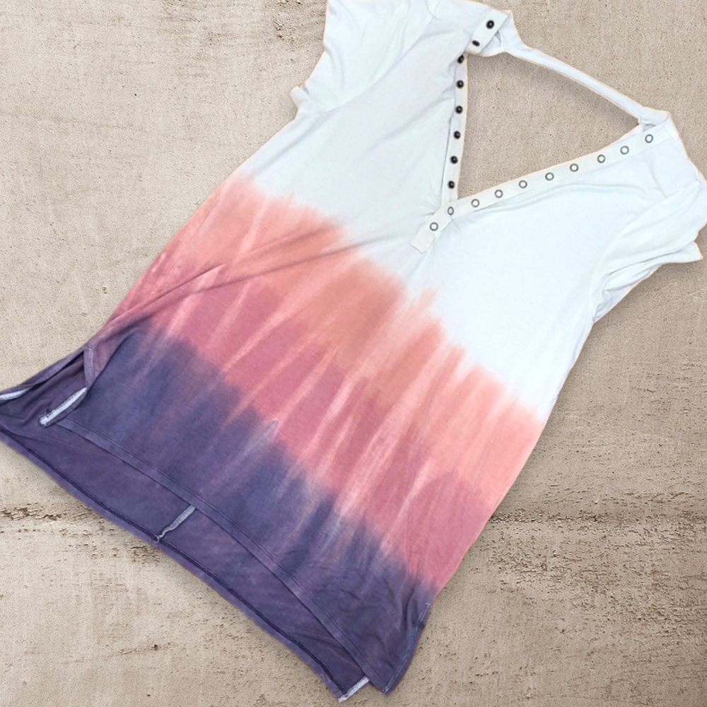 American Eagle Outfitters Soft & Sexy Ombre Dip Dye Tee Size Large